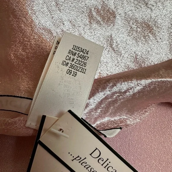 NWT Victorias Secret Cowl Back Satin Slip Dress Pink - Picture 12 of 12